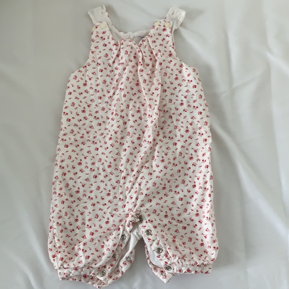 Red flowers romper with knitted red cardigan - Picture 2 of 3